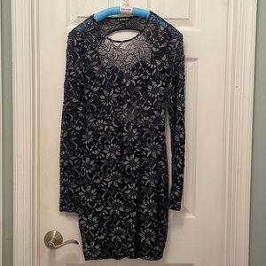 Lace body con dress NWOT